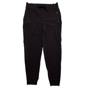 Athleta Headlands Hybrid Trek Jogger Pants Black Size 8 Zip Pockets Athleisure